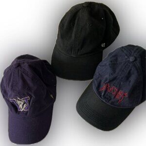 Black and Purple and navy Baseball Caps Set